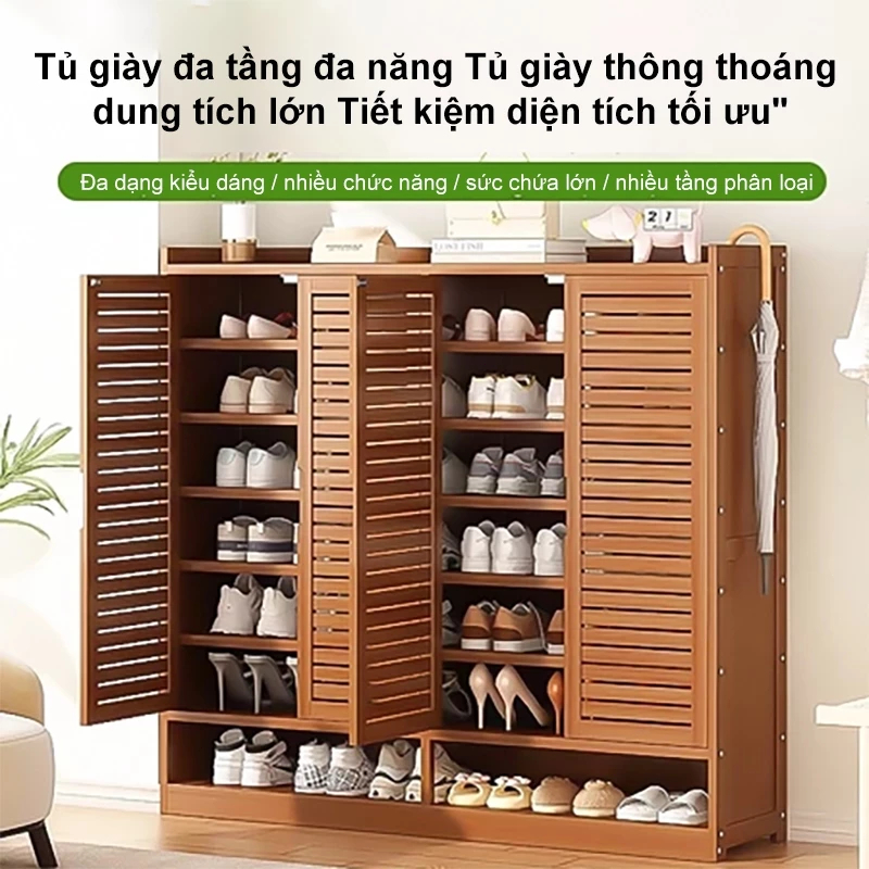 【Dày dặn và nâng cấp】Tủ giày thiết kế lá sách cao cấp Chất liệu tre Công suất lớn Nam bền đẹp lắp đặt mọi vị trí | BigBuy360 - bigbuy360.vn
