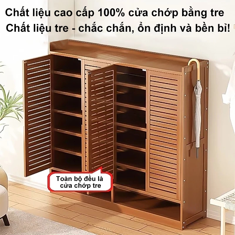 【Dày dặn và nâng cấp】Tủ giày thiết kế lá sách cao cấp Chất liệu tre Công suất lớn Nam bền đẹp lắp đặt mọi vị trí | BigBuy360 - bigbuy360.vn