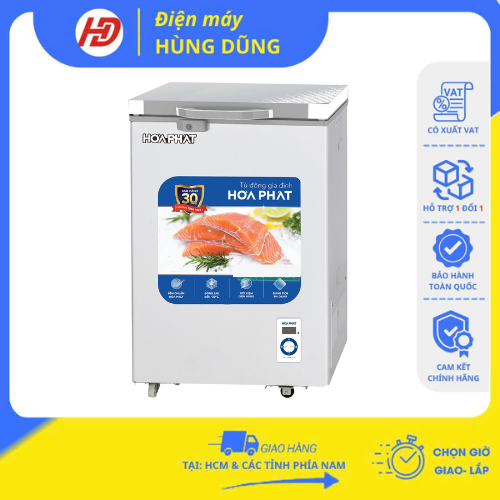 [SHIP HỎA TỐC HCM ] Tủ đông cánh kính Hòa Phát HPF AD6107.T1 107 lít - BẢO HÀNH CHÍNH HÃNG 24 THÁNG