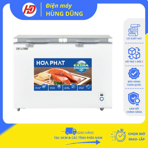 [SHIP HỎA TỐC HCM ] Tủ đông Hòa Phát HPF BD6245.T1 2 ngăn 2 cánh ốp kính -BẢO HÀNH CHÍNH HÃNG 24 THÁ