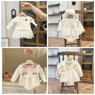  Set Body Suit Váy Bé Gái Sơ Sinh Đẹp – Bodysuit Đầy Tháng 0-12 Tháng Chất Ren Cao Cấp 