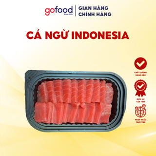 [Hỏa Tốc HCM] Cá Ngừ Đại Dương Indonesia Đông Lạnh Pack 100gr Gofood Cắt Sashimi Theo Yêu Cầu