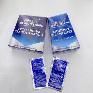 Miếng dán trắng răng Crest 3D White Professional Effects & 1 Hour Express (Lẻ 1 gói/ 2miếng)