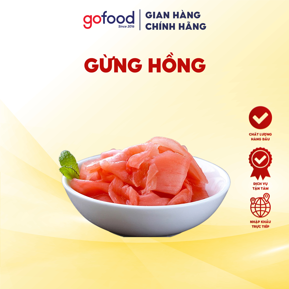 [Hỏa Tốc HCM] Gừng Hồng Nhật Gari Sushi (Shoga) Gói 100gr Gofood Chua Ngọt Ăn Sashimi, Sushi