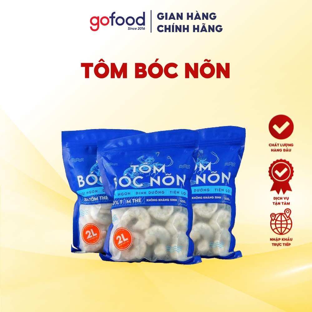 [Hỏa Tốc HCM] Tôm Thẻ Bóc Nõn Gofood 500gr 100% Tôm Thẻ Chân Trắng Cho Món Hấp, Rang, Gỏi,...