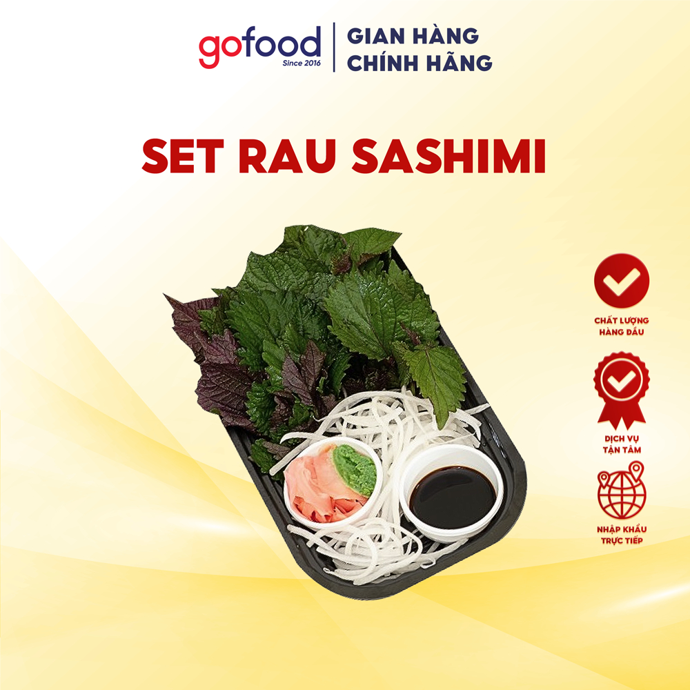[Hỏa Tốc HCM] Set Gia Vị Sashimi Gofood - Đầy Đủ Gia Vị Ăn Kèm (Nước Tương, Gừng Hồng, Rau, Mù Tạt)
