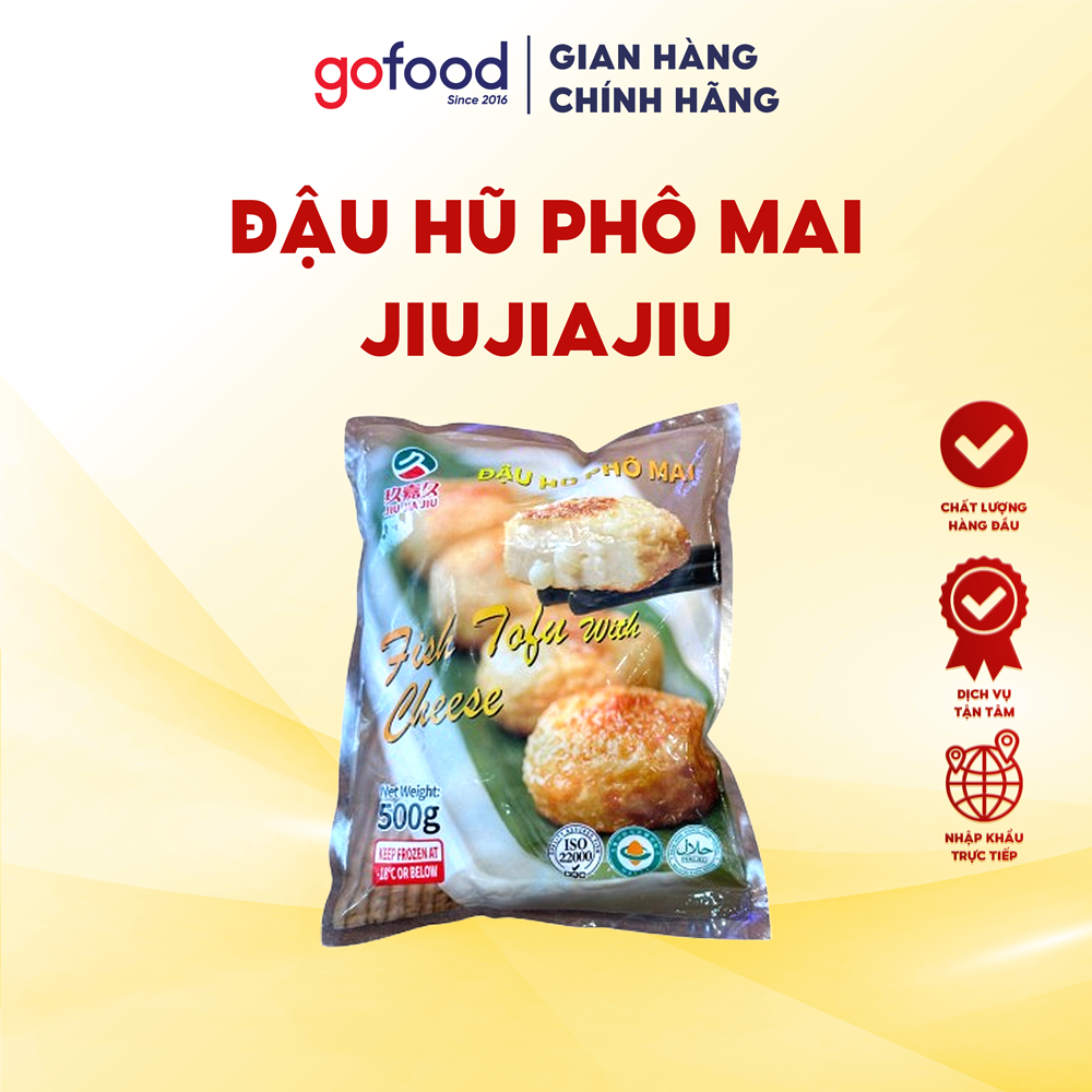 [Hỏa Tốc HCM] Đậu Hũ Phô Mai Jiujiajiu Thả Lẩu Gói 500gr Gofood Béo Ngậy