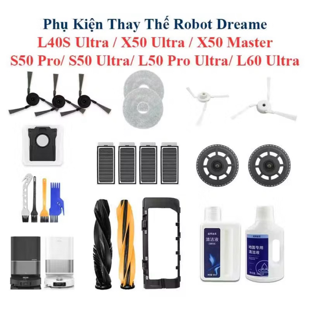 Phụ Kiện Thay Thế Dreame L40S Ultra, X50 Ultra, X50 Master, S50 Pro, S50 Ultra, Aqua 10, Mova v50