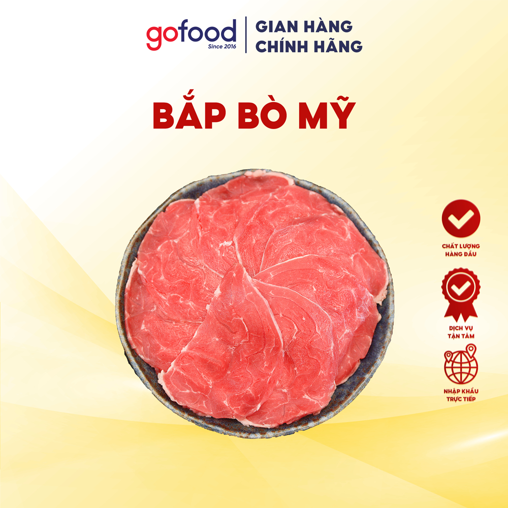 [Hỏa Tốc HCM] Bắp Bò Mỹ Black Angus Khay 500gr Gofood Chuyên Dùng Cho Món Lẩu, Ngâm Mắm, Nấu Phở...