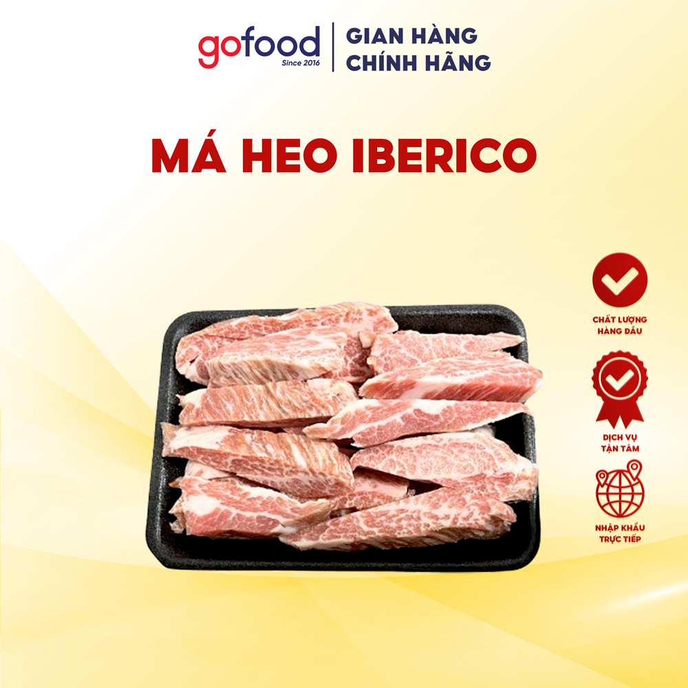 [Hỏa Tốc HCM] Má Heo (Nạc Nọng Heo) Iberico Khay 500gr Gofood Mềm, Ngậy Cho Món Nướng, Xá Xíu...
