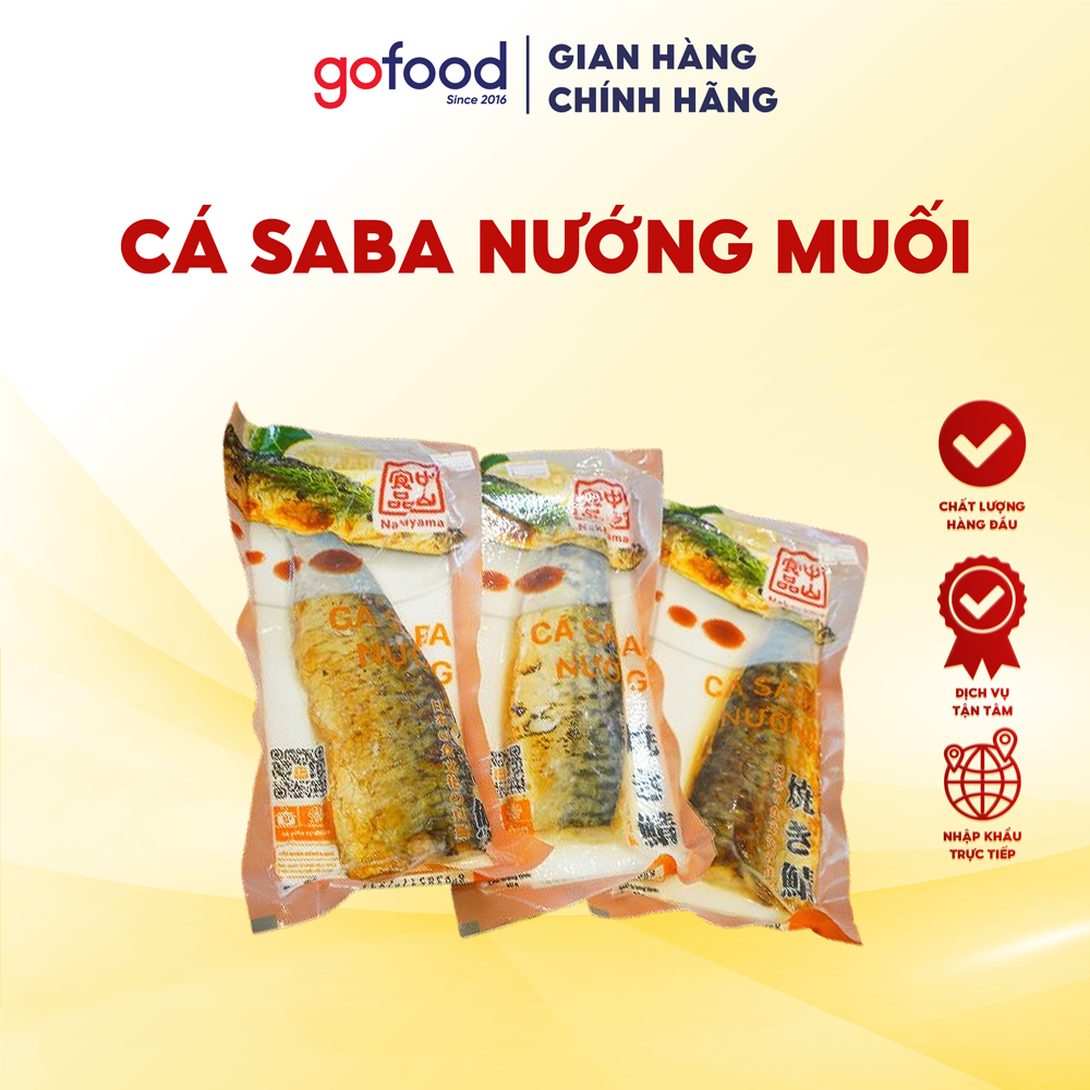 [Hỏa Tốc HCM] Cá Saba Nướng Muối 90g/Gói Gofood - Cá Được Nướng Chín Sẵn, Tiện Lợi Khi Sử Dụng