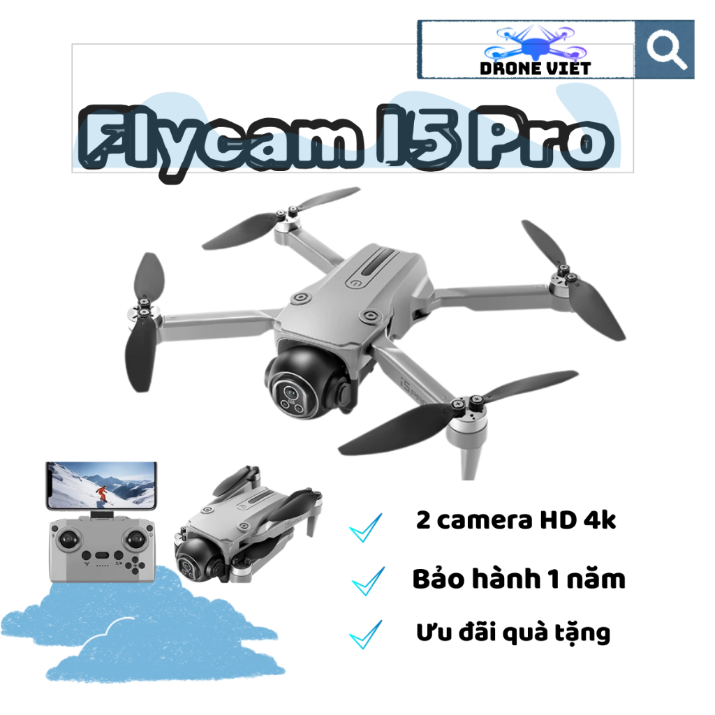 FLYCAM i5 PRO có cảm biến chống va chạm  , Máy bay điều khiển từ xa với camera HD 4k