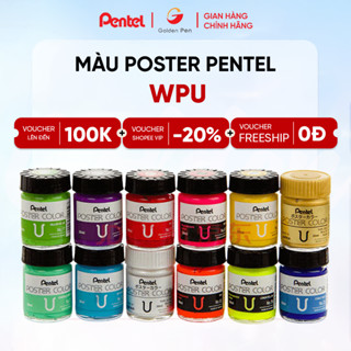  Màu poster Pentel WPU 30ml màu nước chất lượng cao an toàn đa dạng màu sắc dễ pha trộn 