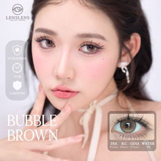  Lens Mắt Kính Áp Tròng Nâu Viền Bong Bóng Bubble Brown 14.2 