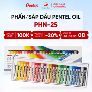   Tặng sổ tô  Màu sáp dầu Pentel Oil Pastel PHN 12 16 25 36 50 màu chuẩn đẹp 