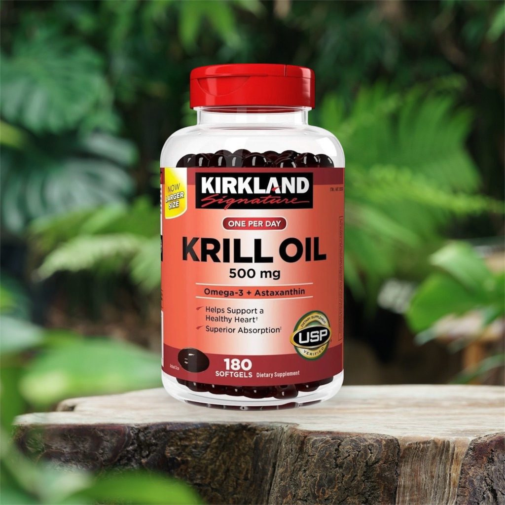 Dầu nhuyễn thể Kirkland Krill Oil 500mg 180 viên Mỹ.