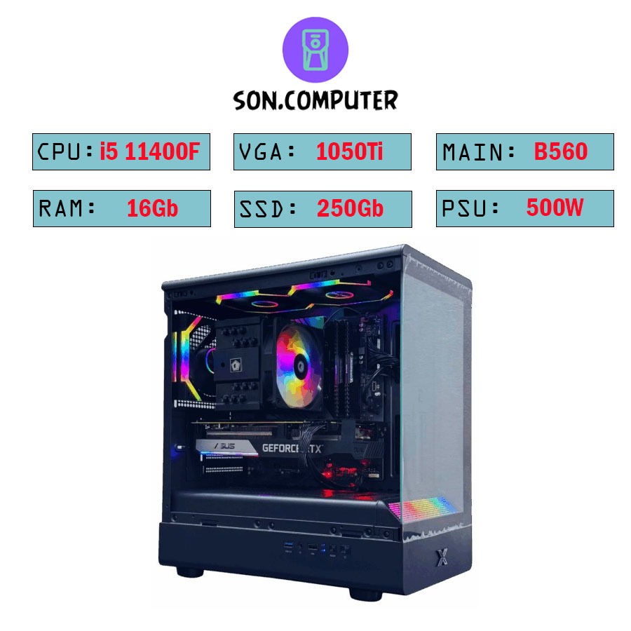 Bộ PC Gaming i5 11400f| Main B560 GIGABYTE | ram 16G