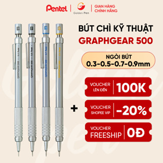  Bút chì kim Pentel Graphgear PG 500 bút chì cơ kim loại cao cấp chuẩn nét kỹ thuật 