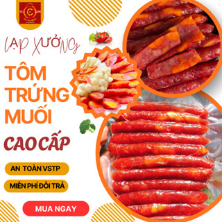  Lạp xưởng Tôm Trứng muối The Calimart Loại đặc biệt Ngọt vị tôm - Béo bùi trứng muối Túi 500g 