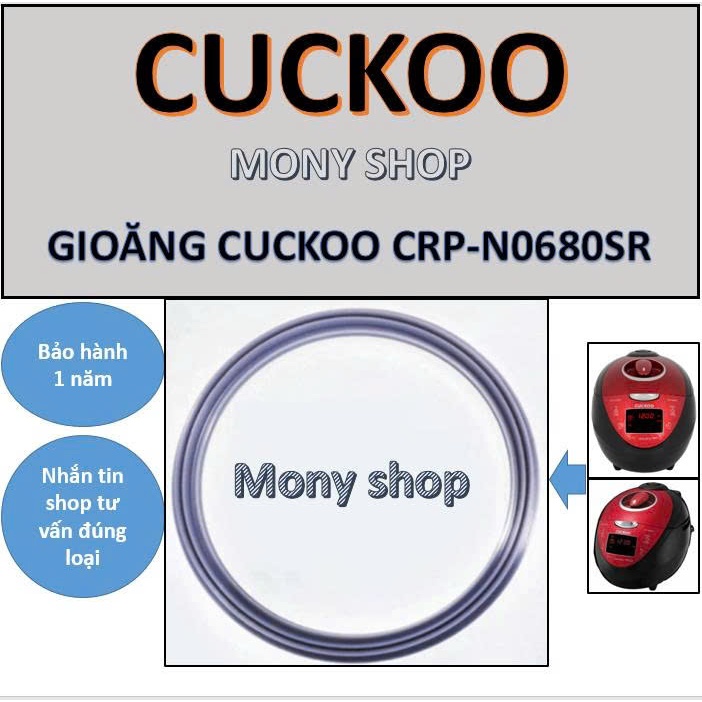 Bảo hành 1 năm Gioăng CUCKOO CRP-N0680SR,CRP-N0610F..1,08L