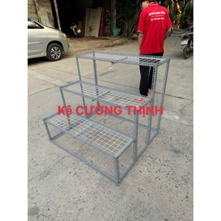  Kệ Sắt V lỗ bậc thang VỈ LƯỚI sắt ô vuông để chậu cây cảnh cây bon sai sen đá kệ sắt đa năng 