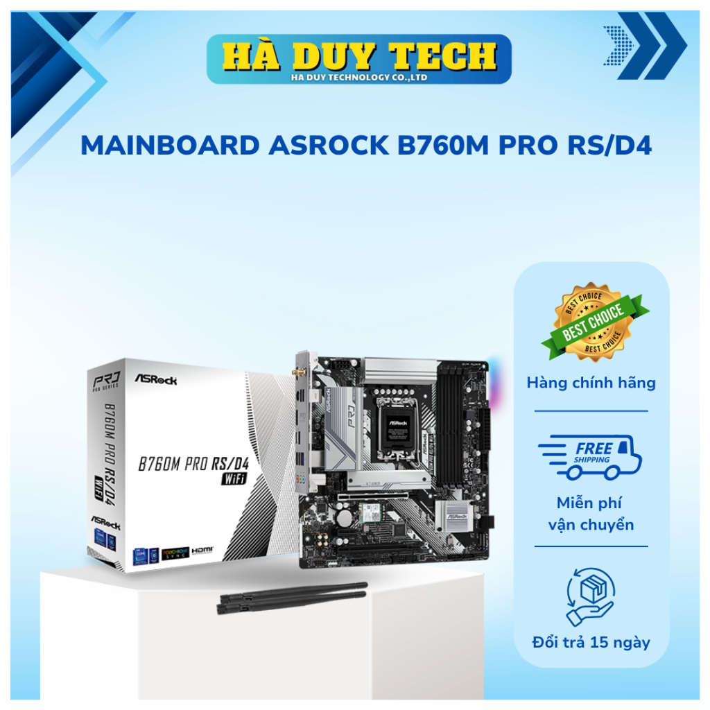 MAINBOARD ASROCK B760M Pro RSD4- Chính Hãng- BH 36th- HaDuyTech