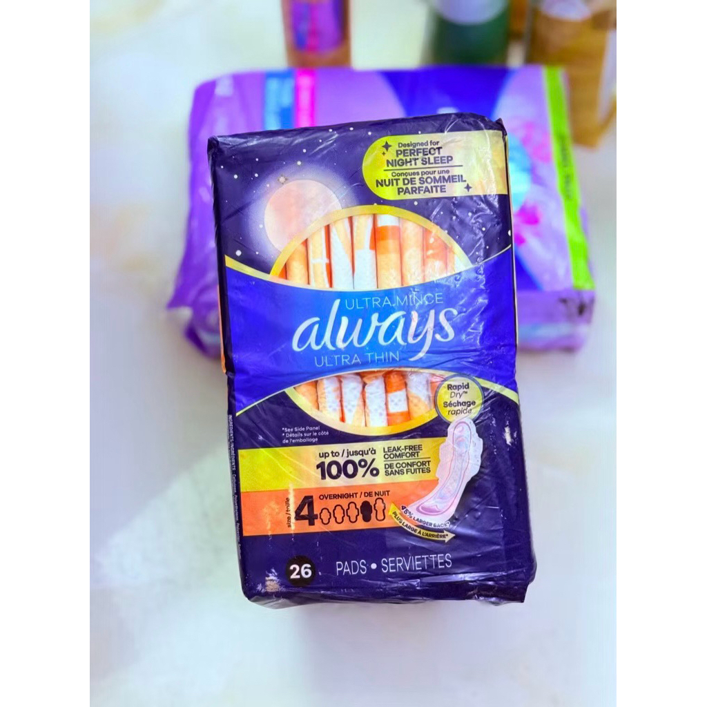 BĂNG VỆ SINH ĐÊM ALWAYS - ULTRA THIN - OVER NIGHT - Mỹ