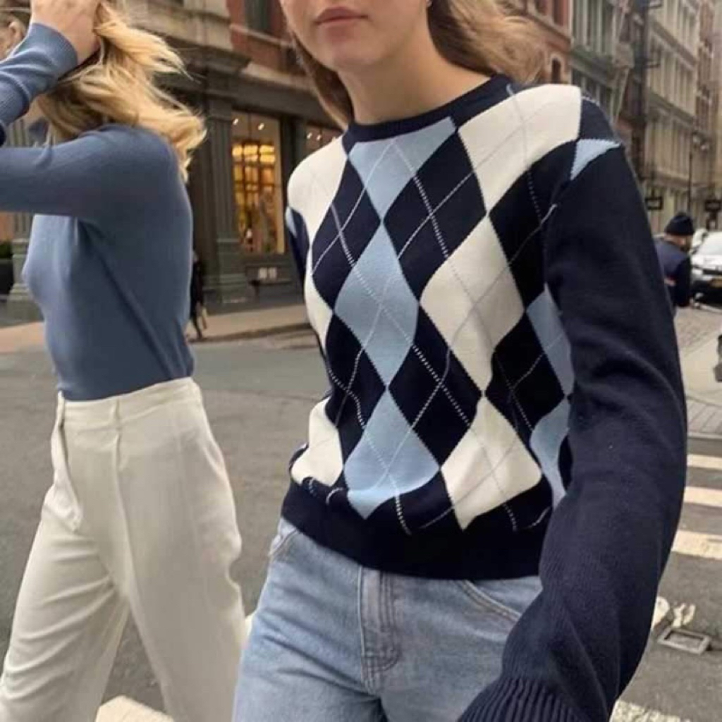 Áo len hoạ tiết Brianna sweater [Brandy Melville]