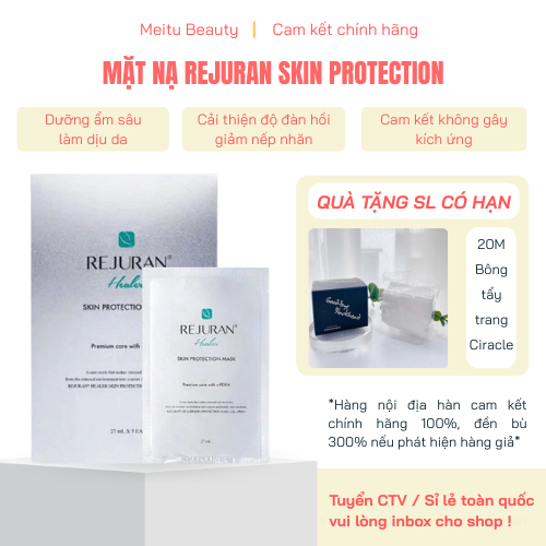 Mặt nạ Rejuran hộp 5 miếng dưỡng trắng phục hồi da, Mask Rejuran chính hãng làm dịu da, Meitu Beauty