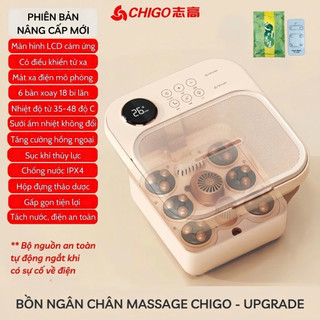 Chậu ngâm chân CHIGO - SERA massage tự động làm nóng nước có chống giật, bồn ngâm chân massage có sục khí