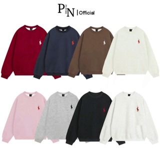  Áo Sweeter Cổ Tròn Nam Nữ Form Suông Vải Nỉ Cotton 2 Da 4 Màu Đen Xám Be Xanh Than PN STORE ATDT02 