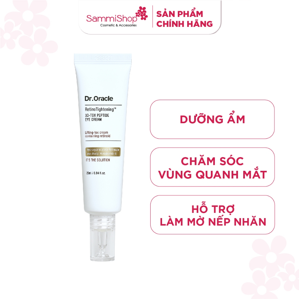 Dr.Oracle Kem dưỡng Retino Tightening 3D-TOX Peptide Eye Cream 25ml