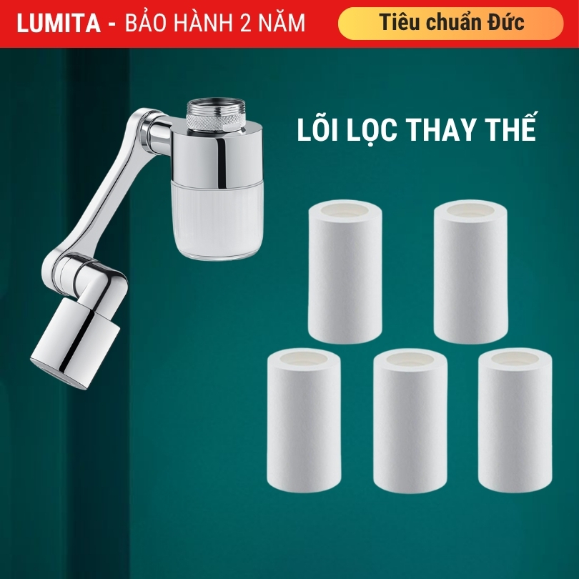 Combo lõi lọc nước vòi Lavabo, vòi rửa bát, vòi nước, vòi xịt tăng áp Lumita