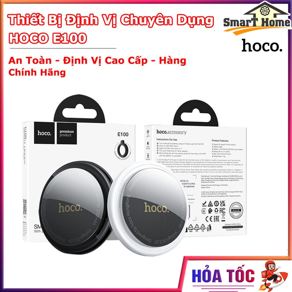 Thiết Bị Định Vị HOCO E100 Nhỏ gọn, pin dung lượng cao, tuổi thọ dài, chất liệu ABS