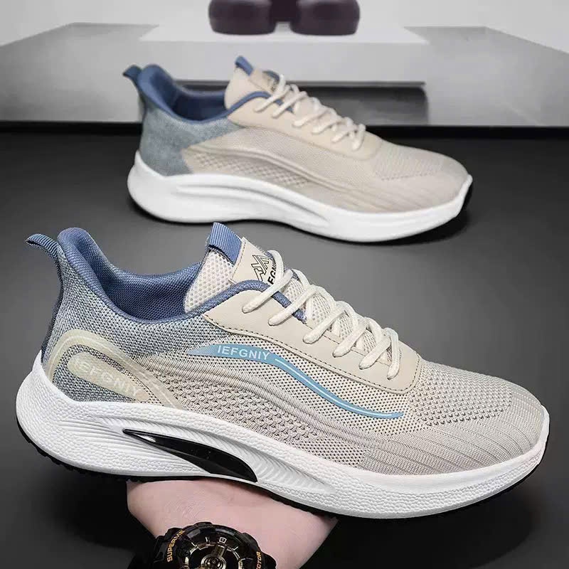 Giày thể thao nam chạy bộ giày nam chất liệu vải thoáng khí đế cao su