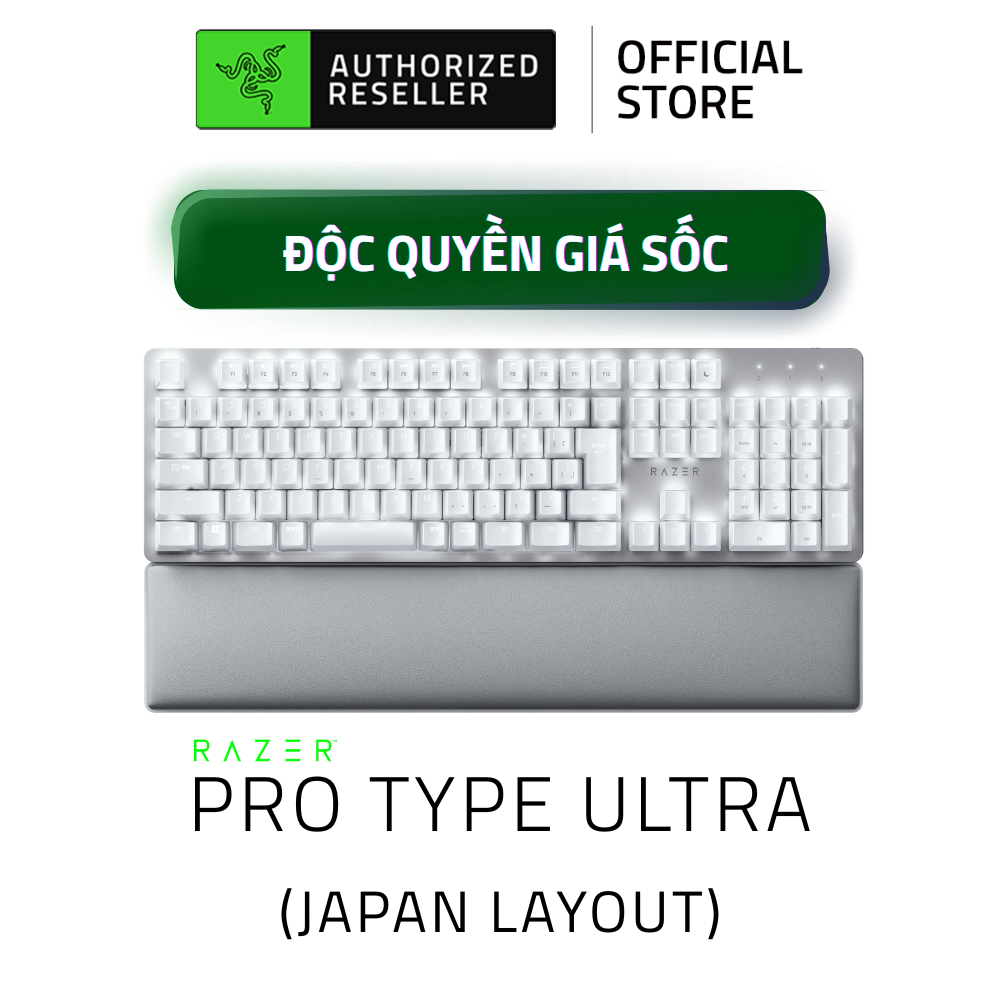  Bàn phím Cơ Razer Không Dây Pro Type Ultra Fullsize *Layout Nhật | HyperSpeed | Switch Yellow | Keycap ABS | Kê Tay 