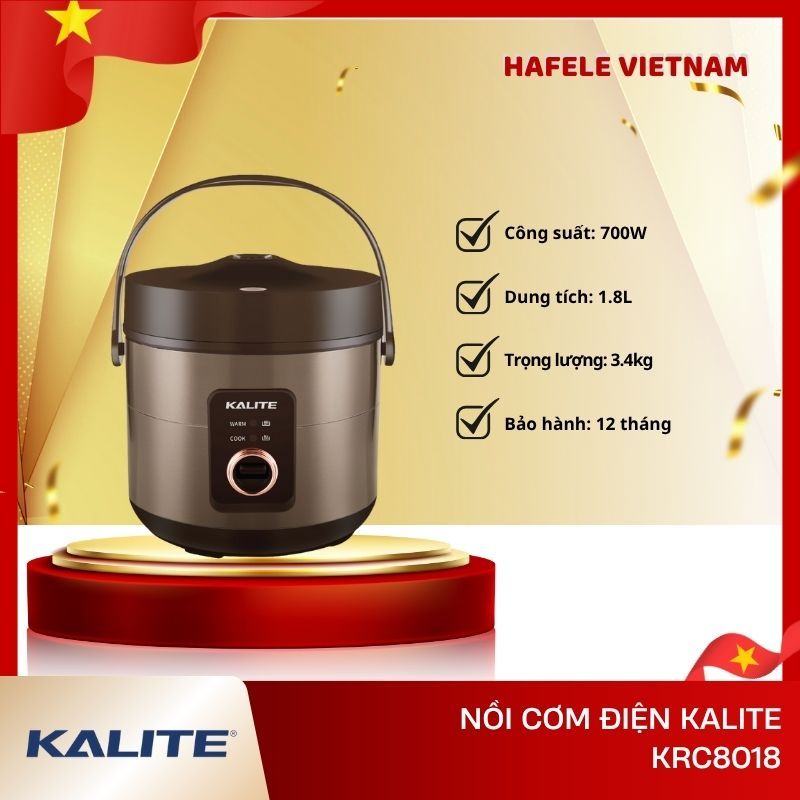 Nồi Cơm Điện Cao Cấp KALITE KRC8018 – Công nghệ lòng nồi cong 3D – Lòng niêu 5 lớp - FEM