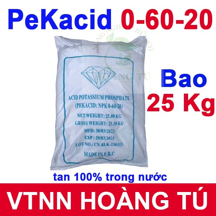 Phân Pekacid 0-60-20 25kg – Tạo Mầm Hoa, Kích Hoa Siêu Mạnh