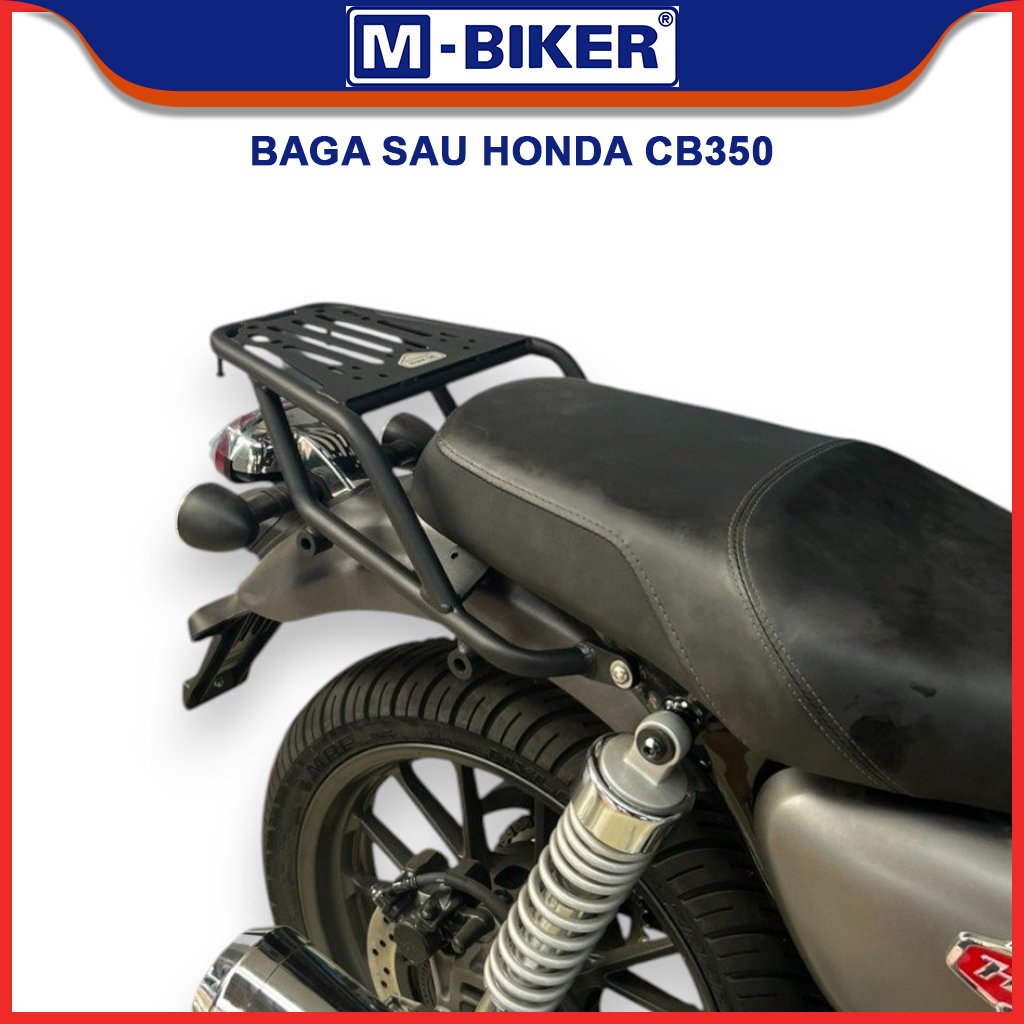 M-Biker | Baga CB350, Baga sau CB350, Cảng sau mặt tấm gắn thùng dành cho CB350 màu đen nhám