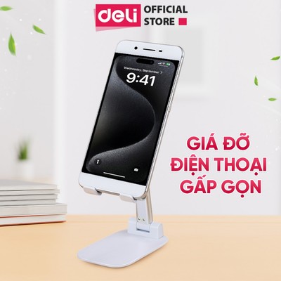 Giá Đỡ Điện Thoại Deli Gấp Gọn Siêu Tiện Lợi, Giá Đỡ Điện Thoại Nhựa PP Cao Cấp Điều Chỉnh Độ Cao, Xoay 90 Độ