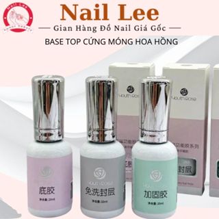 Base top cứng móng Hoa Hồng chai 20ml  bộ liên kết sơn gel móng Youth Rose phiên bản mới NAIL LEE 