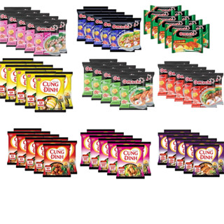  Set 5 Gói Mì Tôm Omachi Cung Đình Xốt Bò Hầm Sườn Hầm Spaghetti Tôm chua cay 80g 
