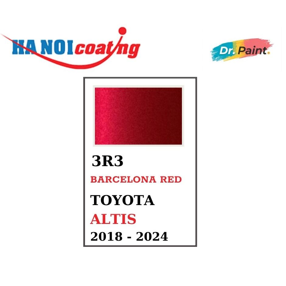 Sơn Xịt Xóa Vết Xước cho xe TOYOTA ALTIS Màu ĐỎ ÁNH KIM code 3R3 - BARCELONA RED chính hãng DR.PAINT