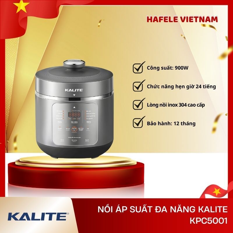 Nồi Áp Suất KALITE KPC5001 – Lòng inox 304 – Hẹn giờ 24 tiếng tiện lợi - FEM