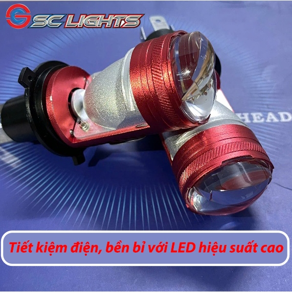 Đèn led bi cầu mini P99 - H4 45w dành cho xe máy.