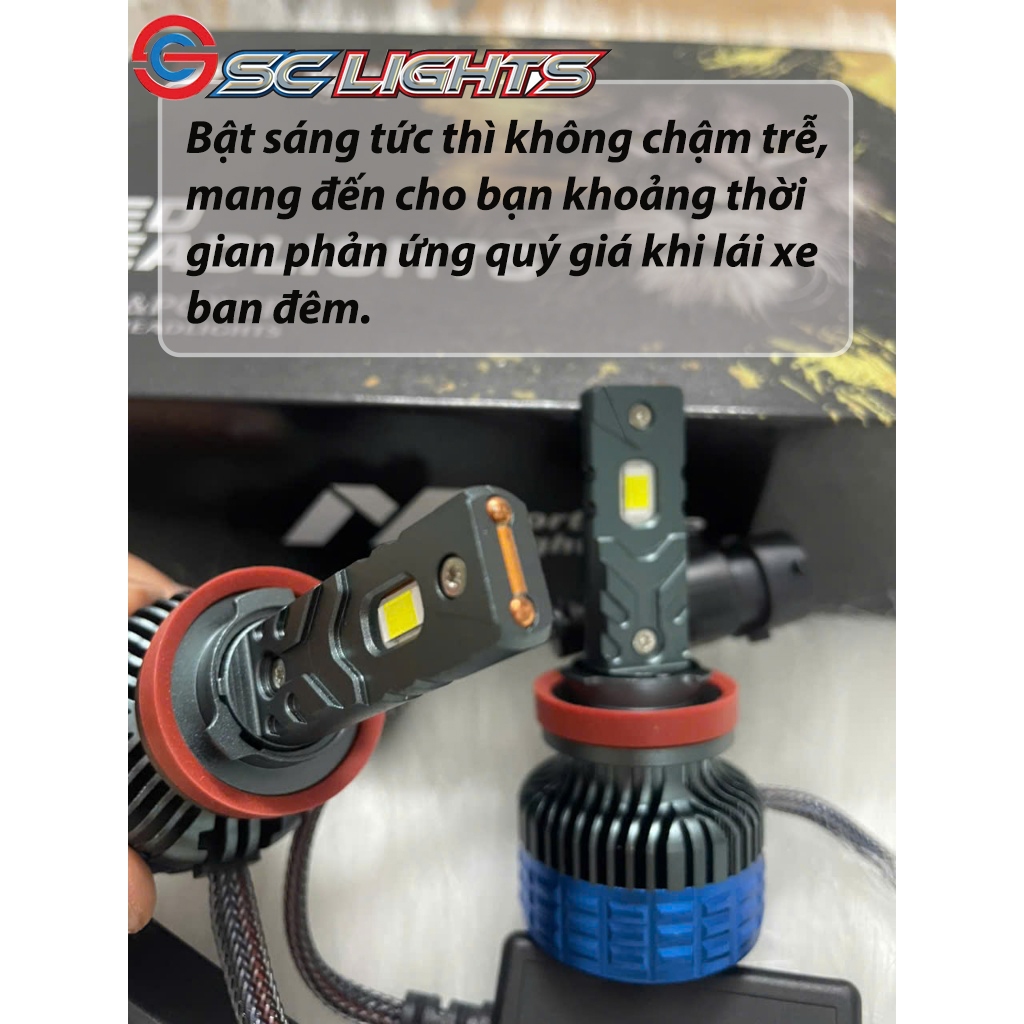 Đèn Led ô tô N30- 65w 2024 chân h4,h7,h11,9005,9006
