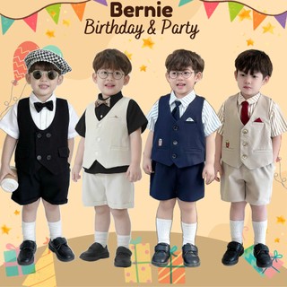   Nhiều mẫu xinh  Bộ vest cộc bé trai Bernie siêu đáng yêu - Bộ công tử bé trai Hàn Quốc cho bé từ 9-23kg - 0923B011 