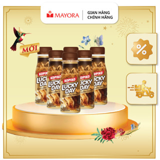  Lốc 6 Chai Cà Phê Sữa Kopiko Lucky Day 180ML CHAI 