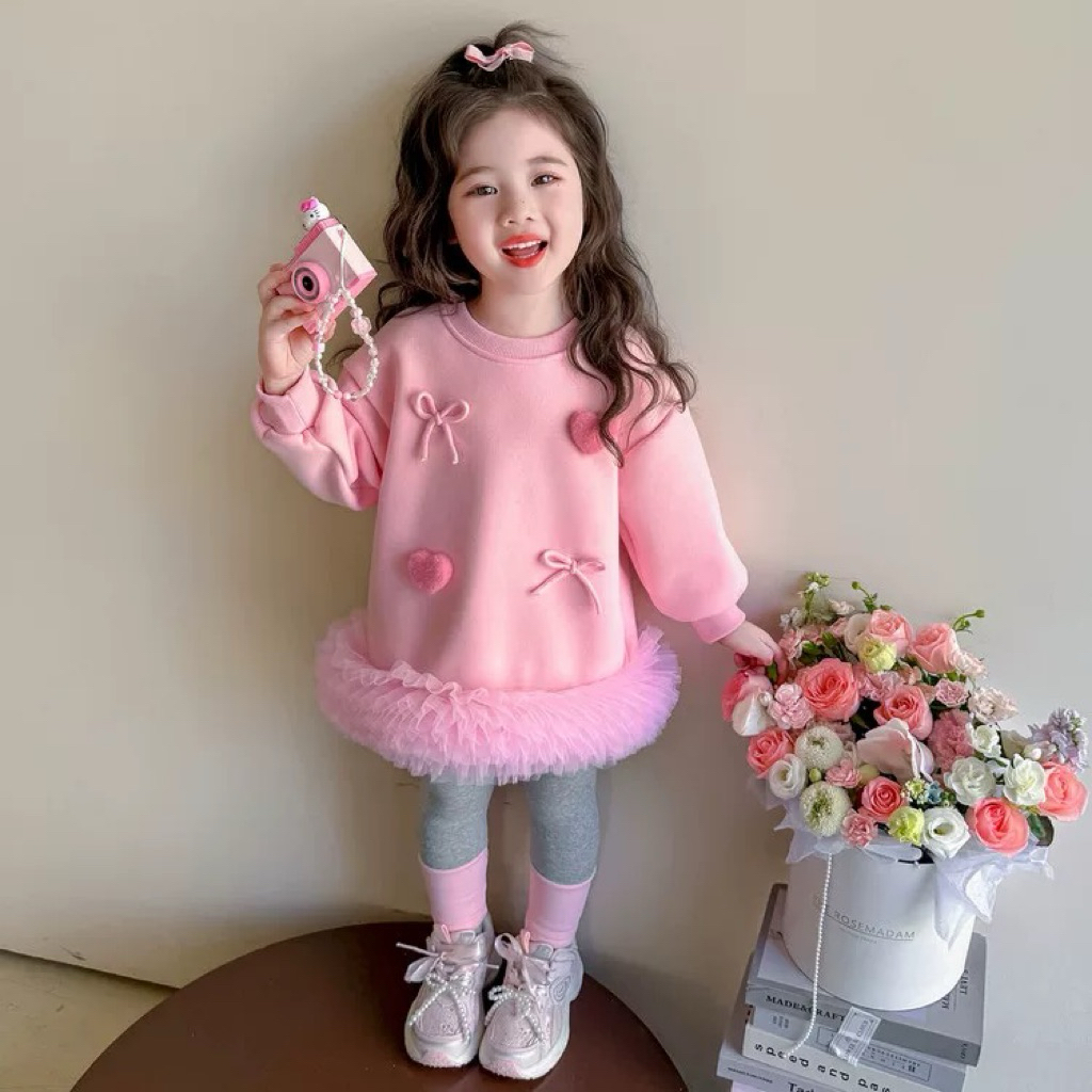 Set Đồ Váy + Quần Bé Gái QC