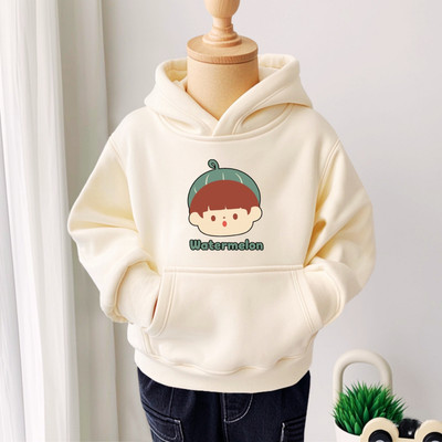 Áo nỉ hoodie bé trai in cậu bé watermelon - Áo nỉ mũ trẻ em size từ 15-40kg  Loza Kids HN3431